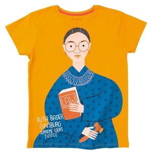 PICCOLINA Girls Ruth Bader Ginsburg Trailblazer Tee, Size 6